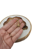 24k Gold plated Nautical Pendant Gold Ship Wheel Charms Nautical Jewelry I-284 - DLUXCA