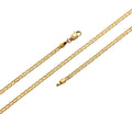 24K Gold plated Necklace, 2.7mm in Width, 23.5 inches Mariner Chain w/ Lobster Clasps | CN-399 - DLUXCA