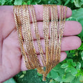 24K Gold plated Necklace - Curb Linked Necklace - Gold Curb Chain Layering Necklace 19.7" 1.9 mm ready to wear chain | CN-818 Clearance Pricing - DLUXCA