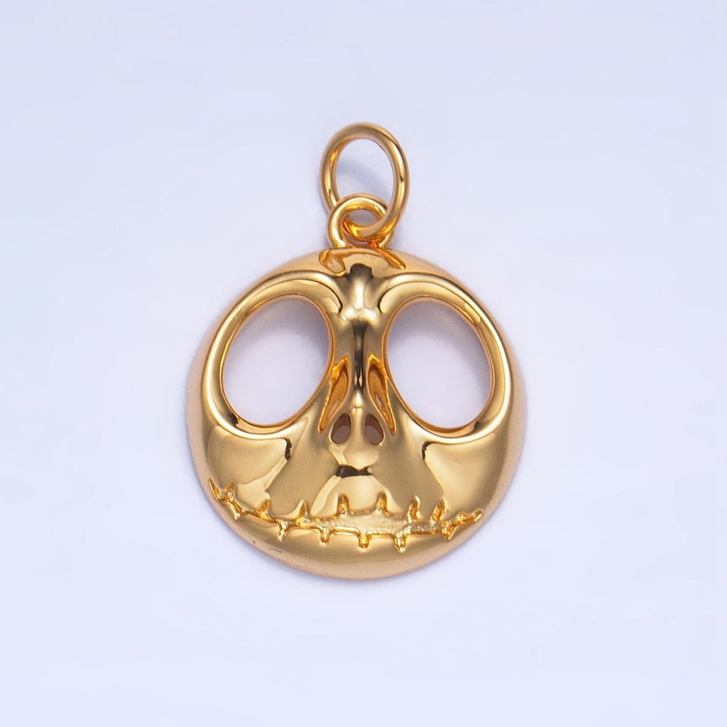 24K Gold plated Nightmare Skeleton Charm in Gold & Silver | X926 - DLUXCA