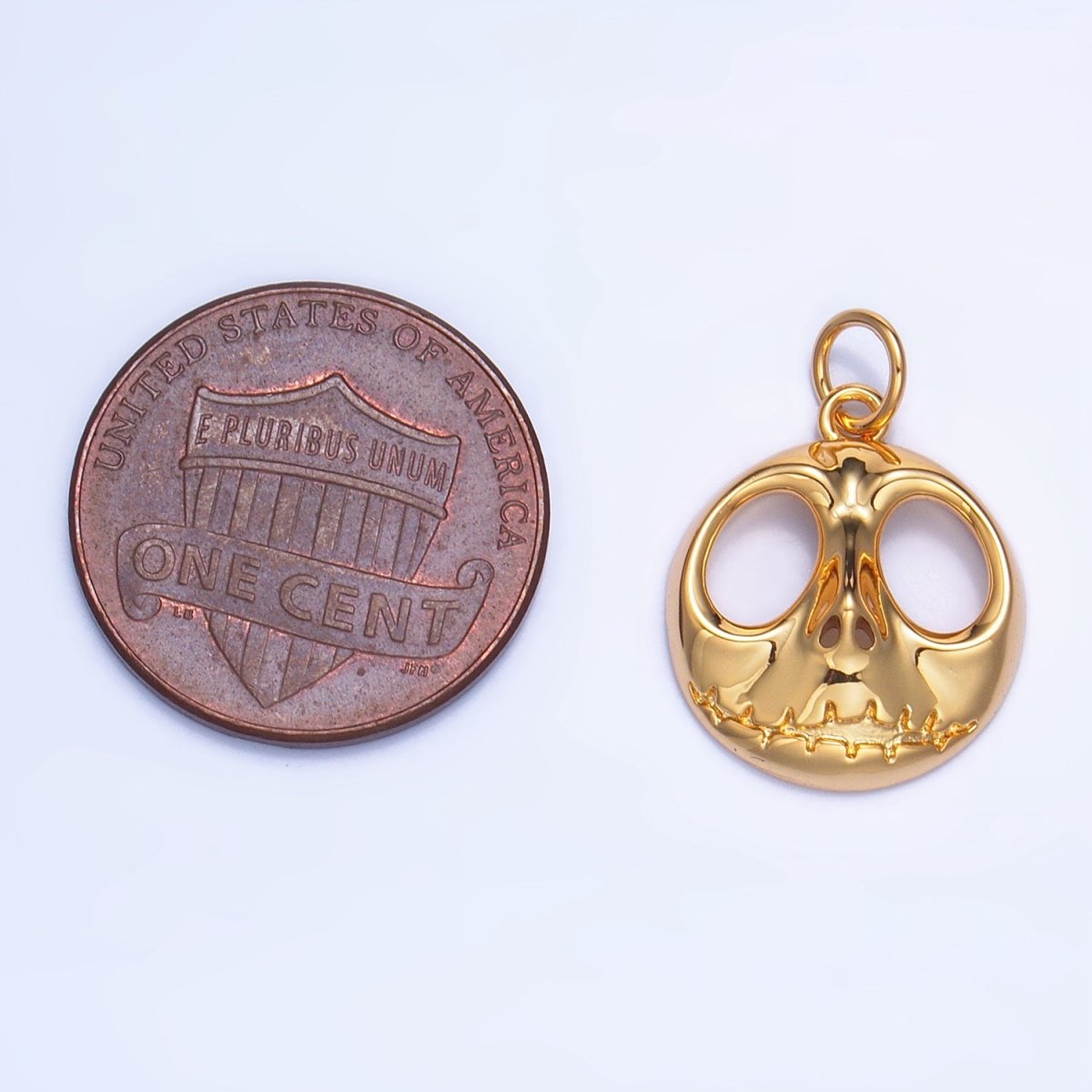 24K Gold plated Nightmare Skeleton Charm in Gold & Silver | X926 - DLUXCA
