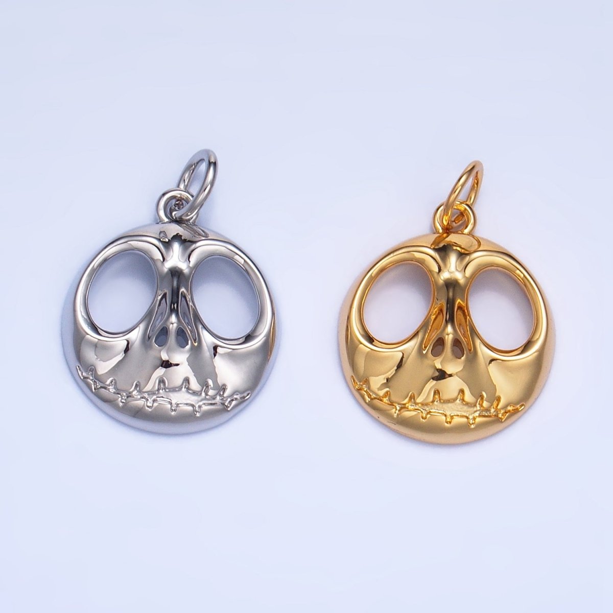 24K Gold plated Nightmare Skeleton Charm in Gold & Silver | X926 - DLUXCA