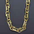 24K Gold plated Office Paperclip-Shaped DESIGNED Roll Chain By Yard For Jewelry Making, Necklace Bracelet Anklet Component Supply | ROLL-455 Clearance Pricing - DLUXCA