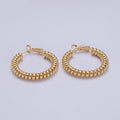 24K Gold plated Open Spiral Cord Lever Back Hoop Earrings in Gold / Silver P-302 P-303 - DLUXCA
