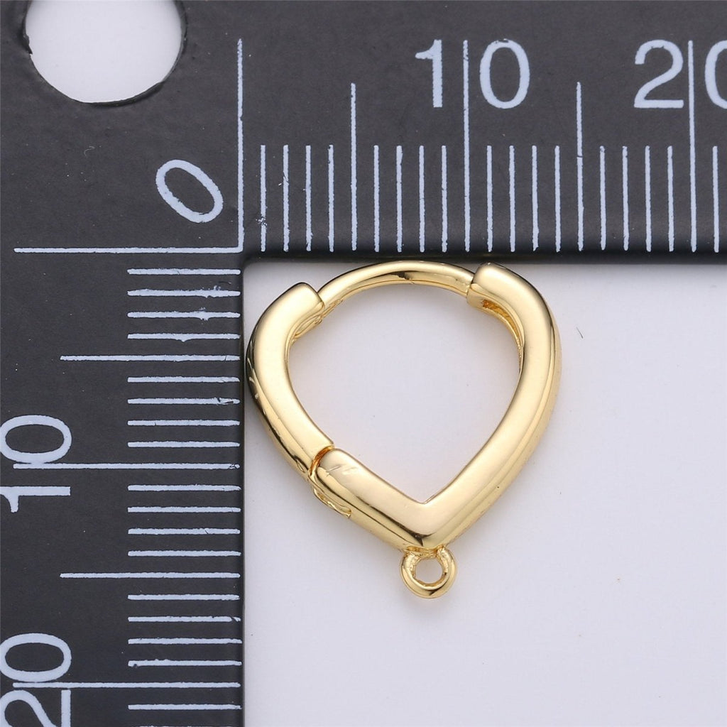 24k Gold plated Oval Easy Snap Earring with Jump Ring, Earring Supplies for DIY Earring Jewelry, Snap Click On Earring, Oval Shape K-467 K-867 - DLUXCA