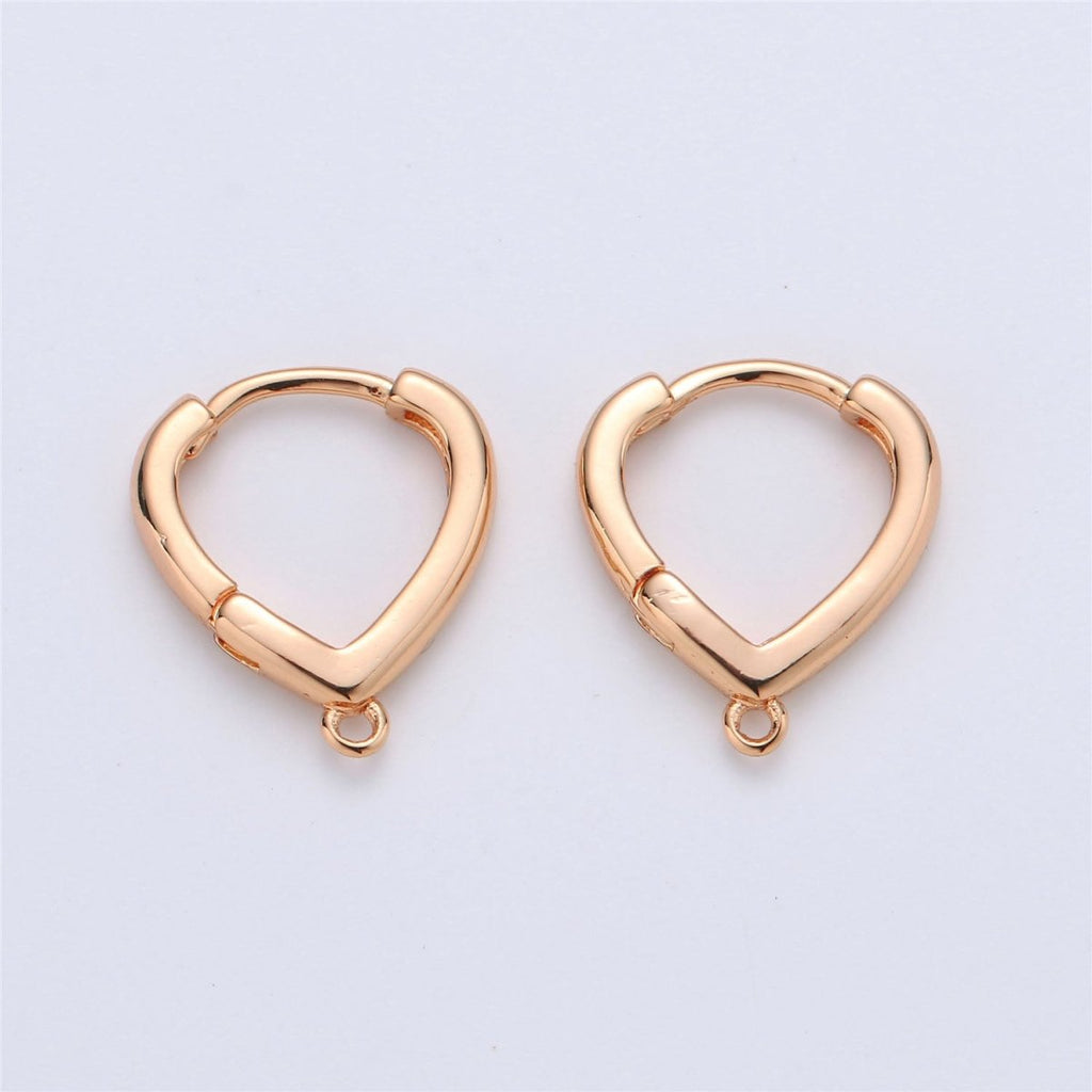 24k Gold plated Oval Easy Snap Earring with Jump Ring, Earring Supplies for DIY Earring Jewelry, Snap Click On Earring, Oval Shape K-467 K-867 - DLUXCA