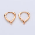 24k Gold plated Oval Easy Snap Earring with Jump Ring, Earring Supplies for DIY Earring Jewelry, Snap Click On Earring, Oval Shape K-467 K-867 - DLUXCA