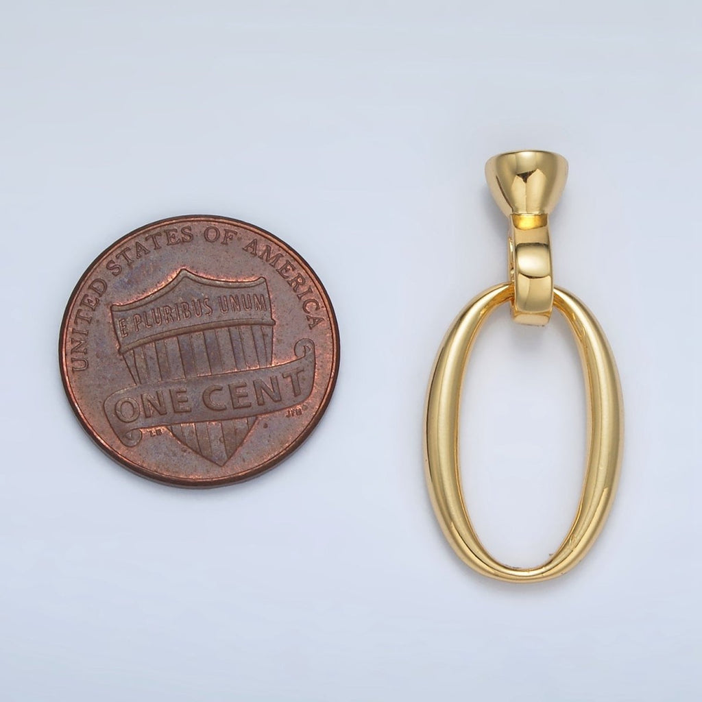 24K Gold plated Oval Snap Latch Closure Findings Set | Z862 - DLUXCA