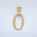 24K Gold plated Oval Snap Latch Closure Findings Set | Z862 - DLUXCA