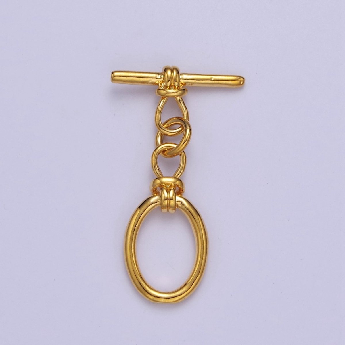 24k Gold plated Oval Toggle Clasp, Jewelry Clasp OT Clasp Findings L-699 L-700 L-701 - DLUXCA