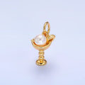 24K Gold plated Pearl Ice Cream Dessert Food Charm | W428 