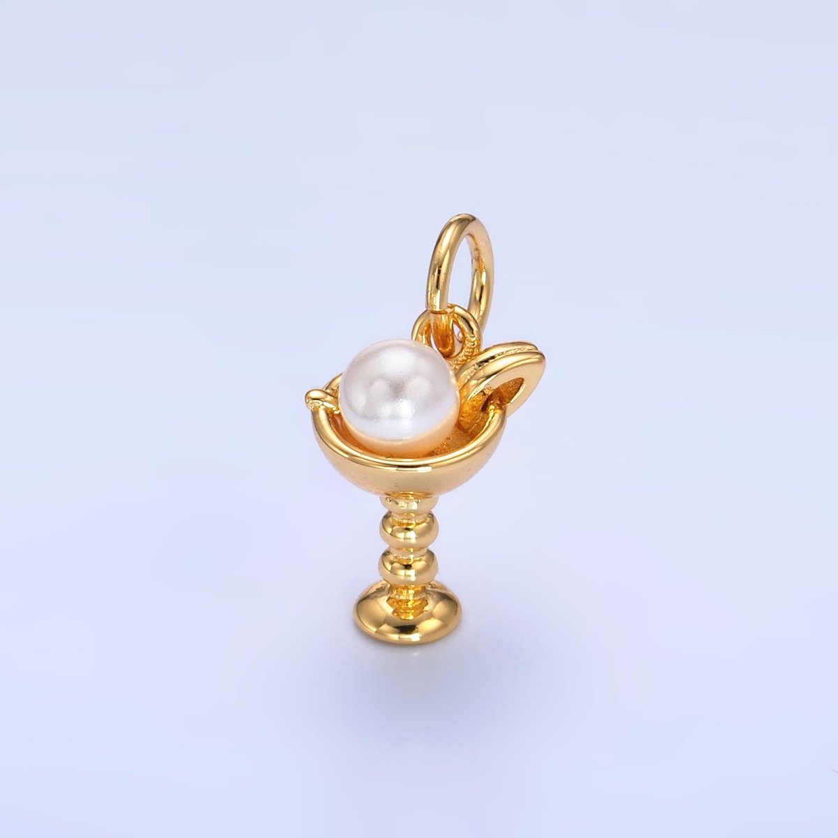 24K Gold plated Pearl Ice Cream Dessert Food Charm | W428 