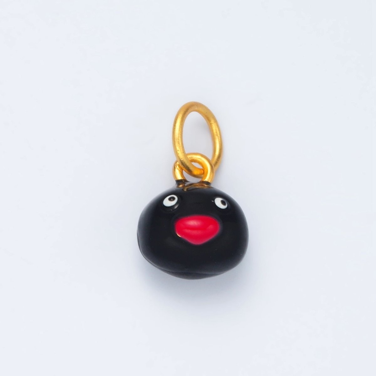 24K Gold plated Penguin Head Animal Enamel Charm | AG921 - DLUXCA