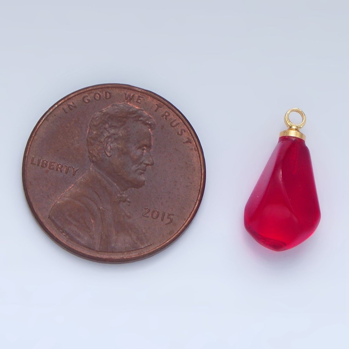 24K Gold plated Pink Pomegranate Charm | X906 - DLUXCA