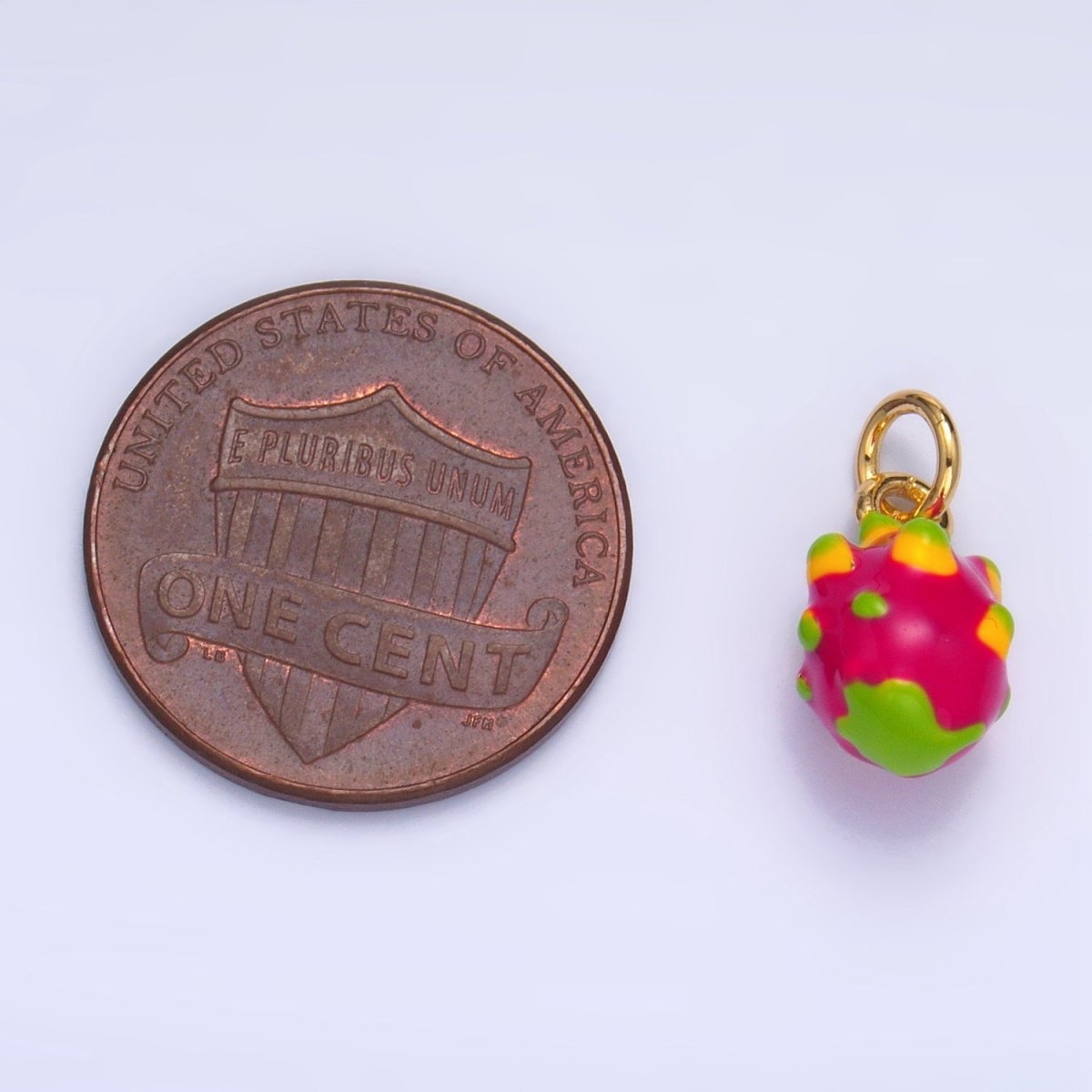24K Gold plated Pomegranate Fruit Enamel Charm | W004 - DLUXCA