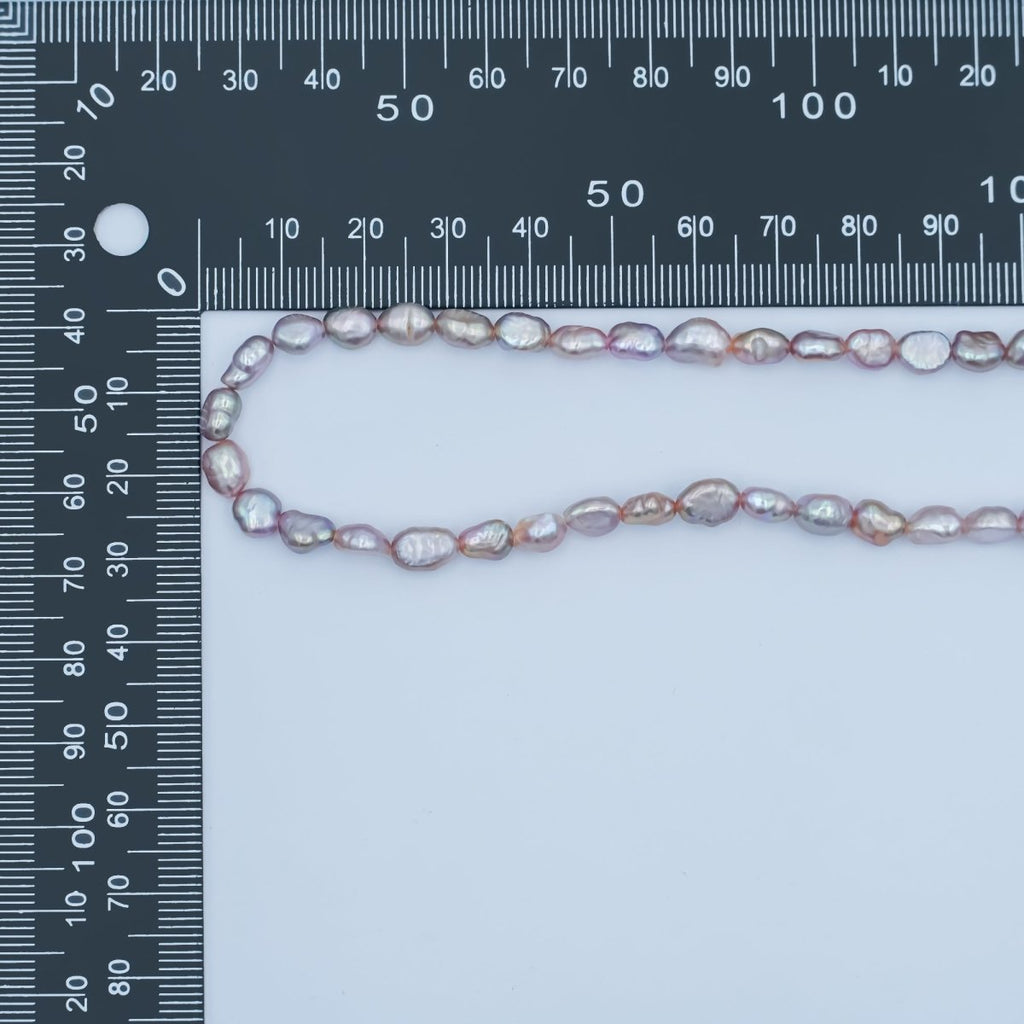 24K Gold plated Purple Baroque Freshwater Pearl 15 Inch Necklace | WA - 3068 - DLUXCA
