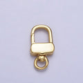 24K Gold plated Push Gate Triggerless Rectangular Swivel Closure Supply in Gold & Silver | Z-113 Z-114 - DLUXCA