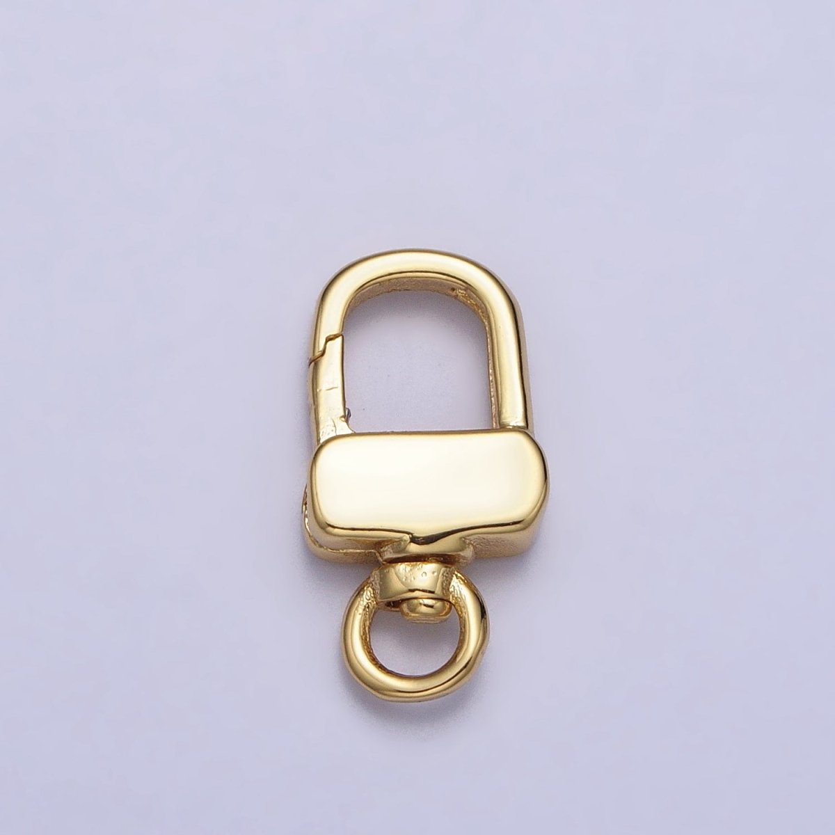 24K Gold plated Push Gate Triggerless Rectangular Swivel Closure Supply in Gold & Silver | Z-113 Z-114 - DLUXCA