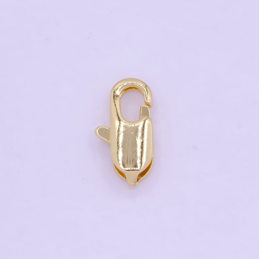 24K Gold plated Rectangular 10.3mm x 5.3mm Lobster Clasps Closure Supply L-845 - DLUXCA