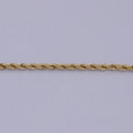 24K Gold plated Rope Chain by Yard, Gold Twisted Chain by Yard, Wholesale Roll Chain for Jewelry Making 2.2mm Thickness | ROLL-587 Clearance Pricing - DLUXCA