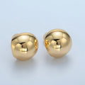 24K Gold plated Round Dome Mini Stud Earrings | AD632 - DLUXCA
