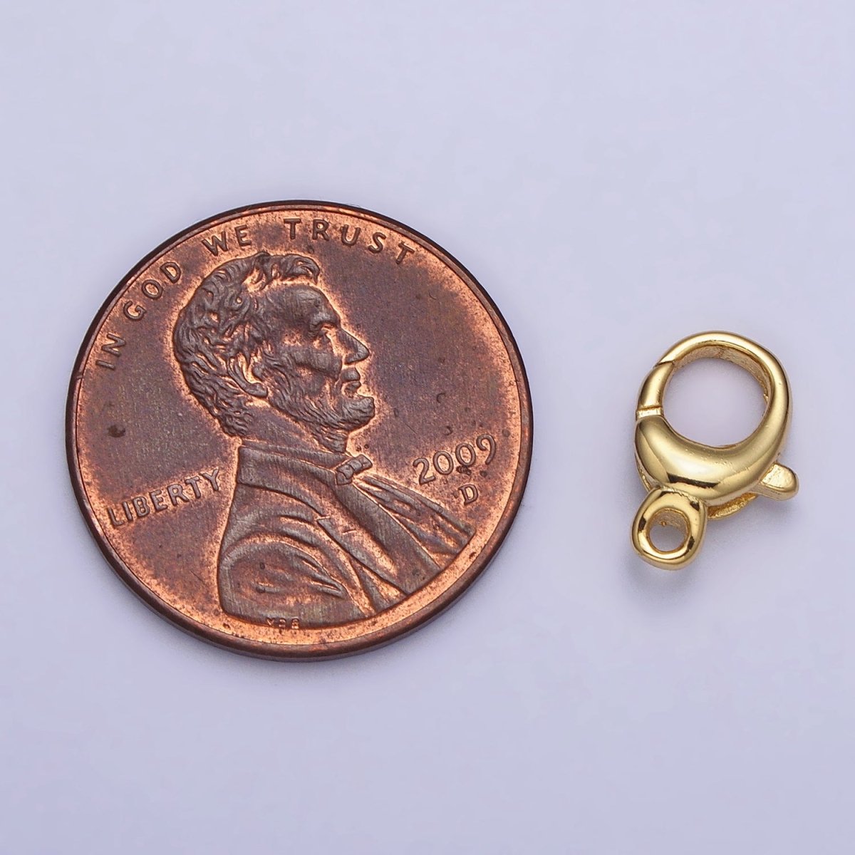 24K Gold plated Rounded Oval Jewelry Lobster Clasps Closure Supply in Gold & Silver | Z-145 Z-146 - DLUXCA