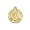 24k Gold plated Santa Rosalia Pray for Us Charm, Religious Pendant Charm, Gold plated Charm, For DIY Jewelry D-031 - DLUXCA