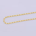 24K Gold plated Scroll Chain Necklace, 17.7 inch Designed Finished Chain For Jewelry Necklace Making, Dainty 1.5mm Designed Necklace w/ Lobster Clasps | CN-776  Clearance Pricing