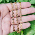 24K Gold plated Scroll Necklace, Snail Linked Necklace, Gold Snail Chain Layering Necklace, 4.8mm, 23.6 Inch Snail Necklace w/ Lobster Clasps | CN-812 Clearance Pricing - DLUXCA