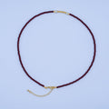 24K Gold plated Shell Pearl Carnelian Bead Gemstone Gemstone 17 Inch Necklace | WA - 2865 