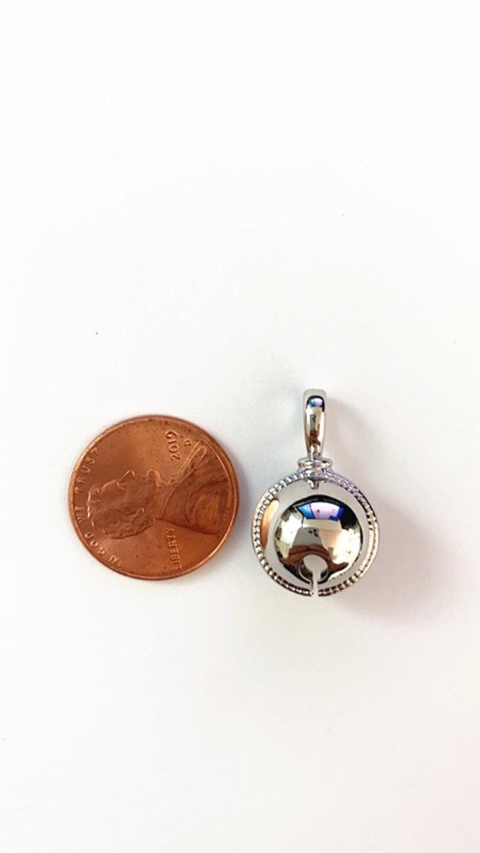 24K Gold plated / Silver Cat Collar Bell Charm, Silver Dog Bell Charm,Jingle Bell Charm, Small Bell, Round Bell for Pet Collar Necklace D-159 D-160