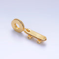 24K Gold plated Skateboard Micro Paved CZ Rhondelle Drop Pendant | W336 - DLUXCA