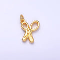 24K Gold plated Smiley Face Scissor Mini Charm in Gold & Silver | M707 