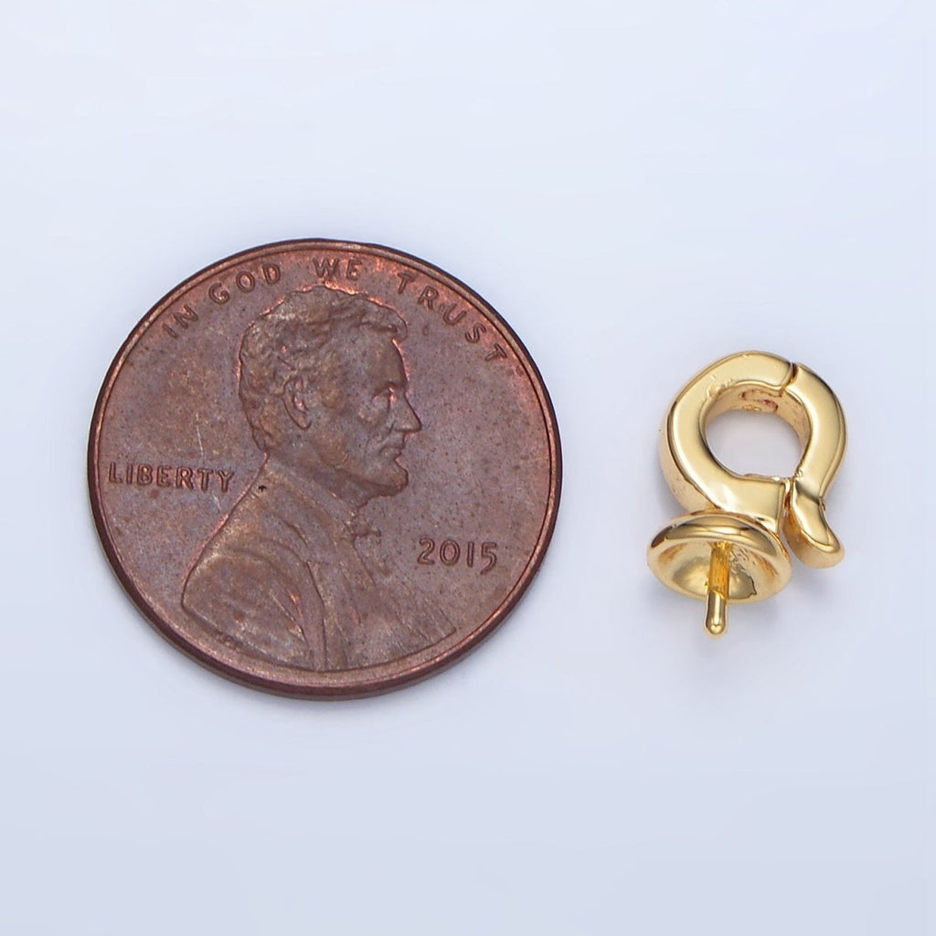 24K Gold plated Snap Latch Drill Needle Findings | Z971 - DLUXCA