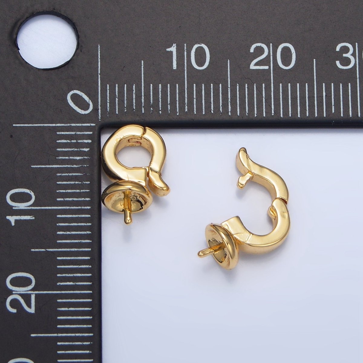 24K Gold plated Snap Latch Drill Needle Findings | Z971 - DLUXCA