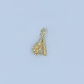 24K Gold plated Snap Rose Flower Bail Finding | Z1125 - DLUXCA