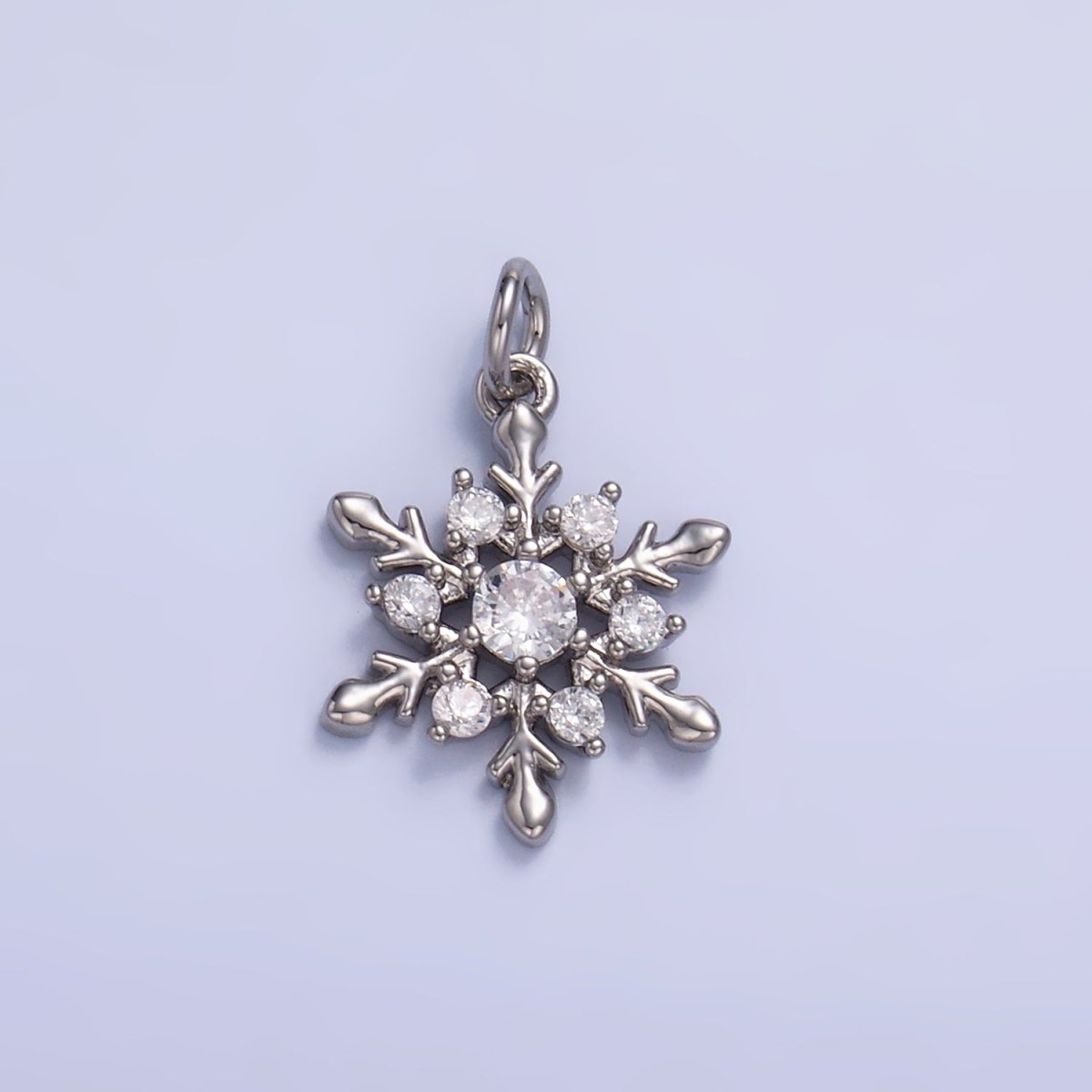 24K Gold plated Snow Drop CZ Mini Charm in Gold & Silver | W830 - DLUXCA
