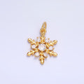 24K Gold plated Snow Drop CZ Mini Charm in Gold & Silver | W830 - DLUXCA
