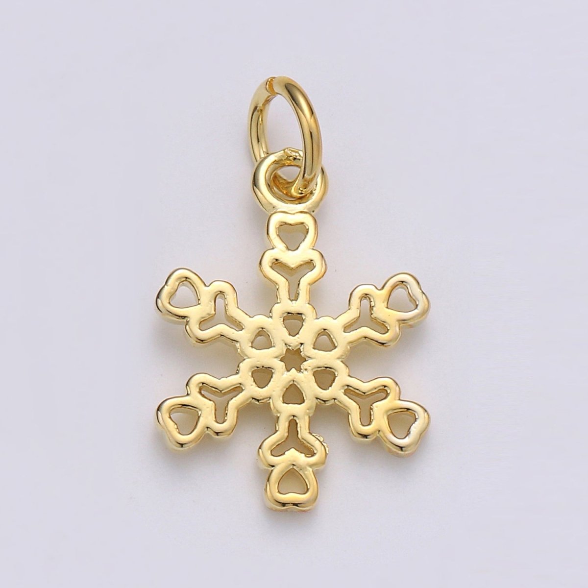 24K Gold plated Snowflake Charm E-015 - DLUXCA