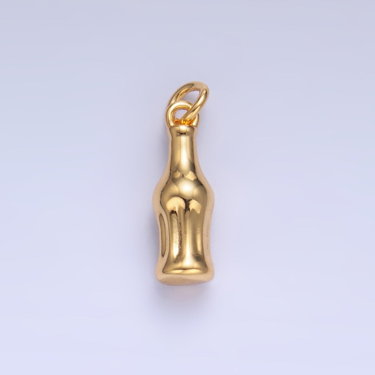 24K Gold plated Soda Bottle Drink 3D Multidimensional Charm in Gold & Silver | W222 - DLUXCA