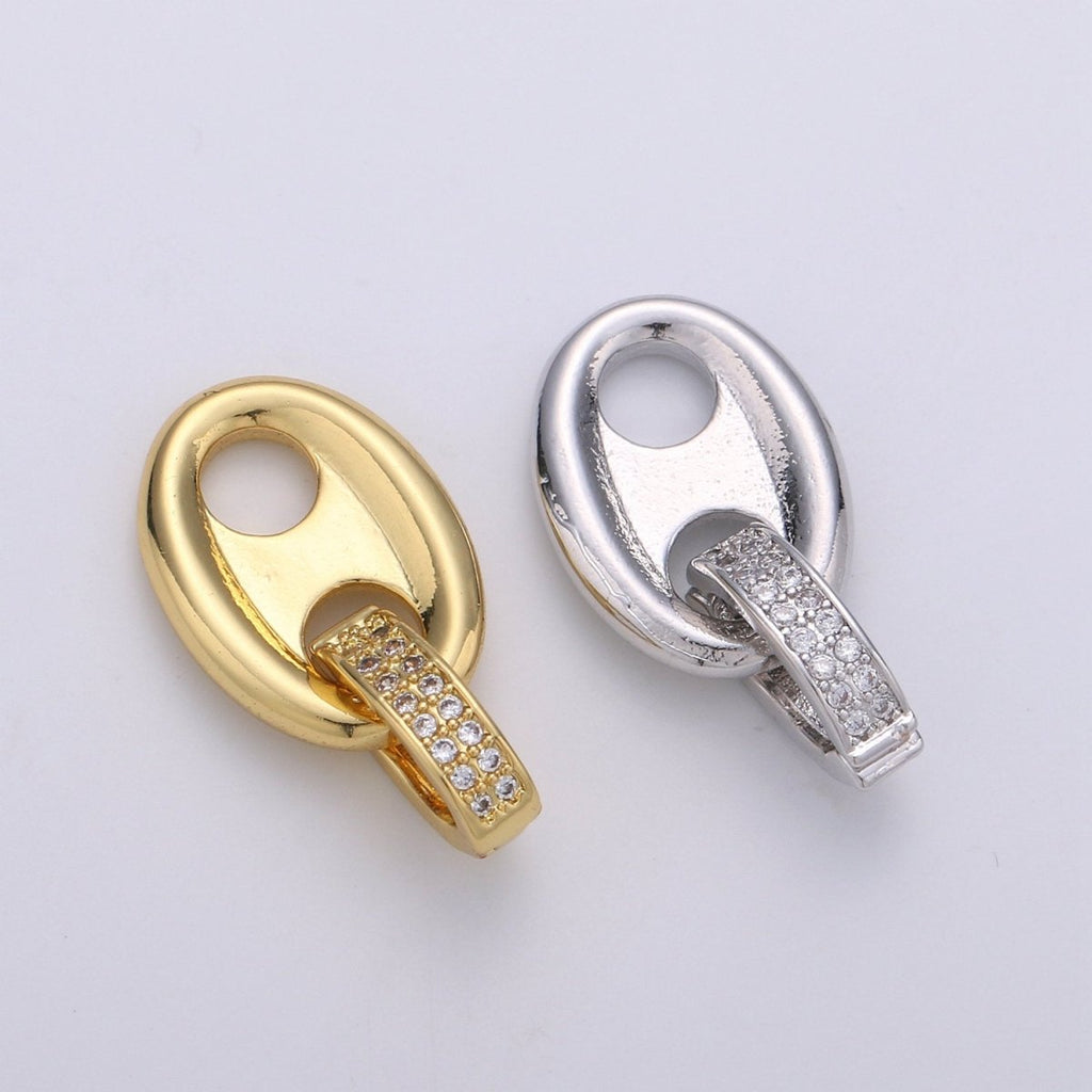24k Gold plated Soda Tab Charm for Necklace Pendant Beer Tab Can Tab Jewelry Making Supply J-002 J-003