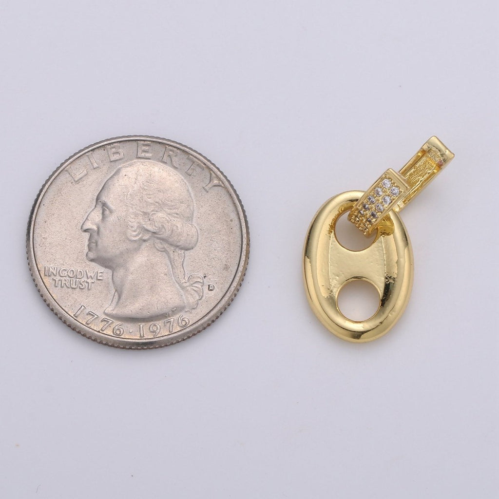 24k Gold plated Soda Tab Charm for Necklace Pendant Beer Tab Can Tab Jewelry Making Supply J-002 J-003