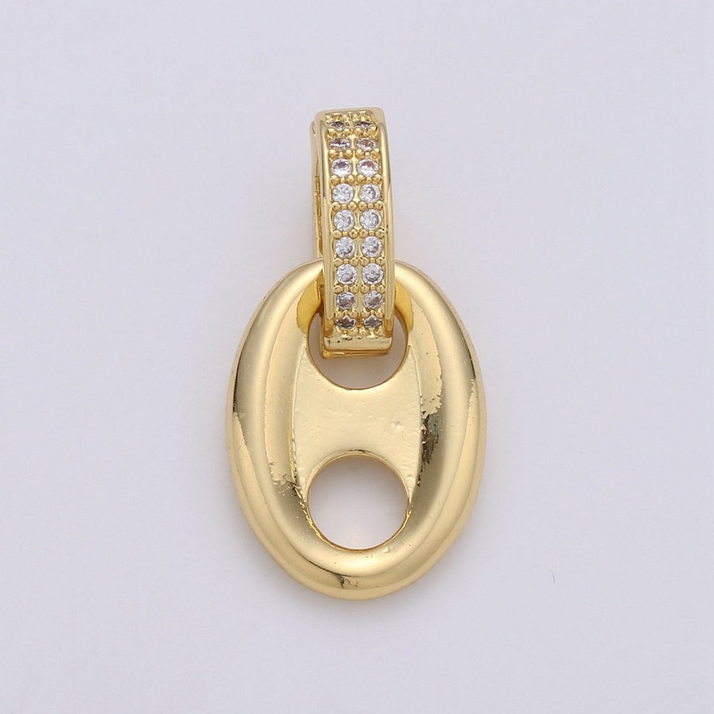24k Gold plated Soda Tab Charm for Necklace Pendant Beer Tab Can Tab Jewelry Making Supply J-002 J-003