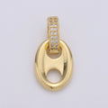 24k Gold plated Soda Tab Charm for Necklace Pendant Beer Tab Can Tab Jewelry Making Supply J-002 J-003