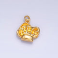 24K Gold plated Sous Chef Hat 3D Multidimensional Charm in Gold & Silver | W240