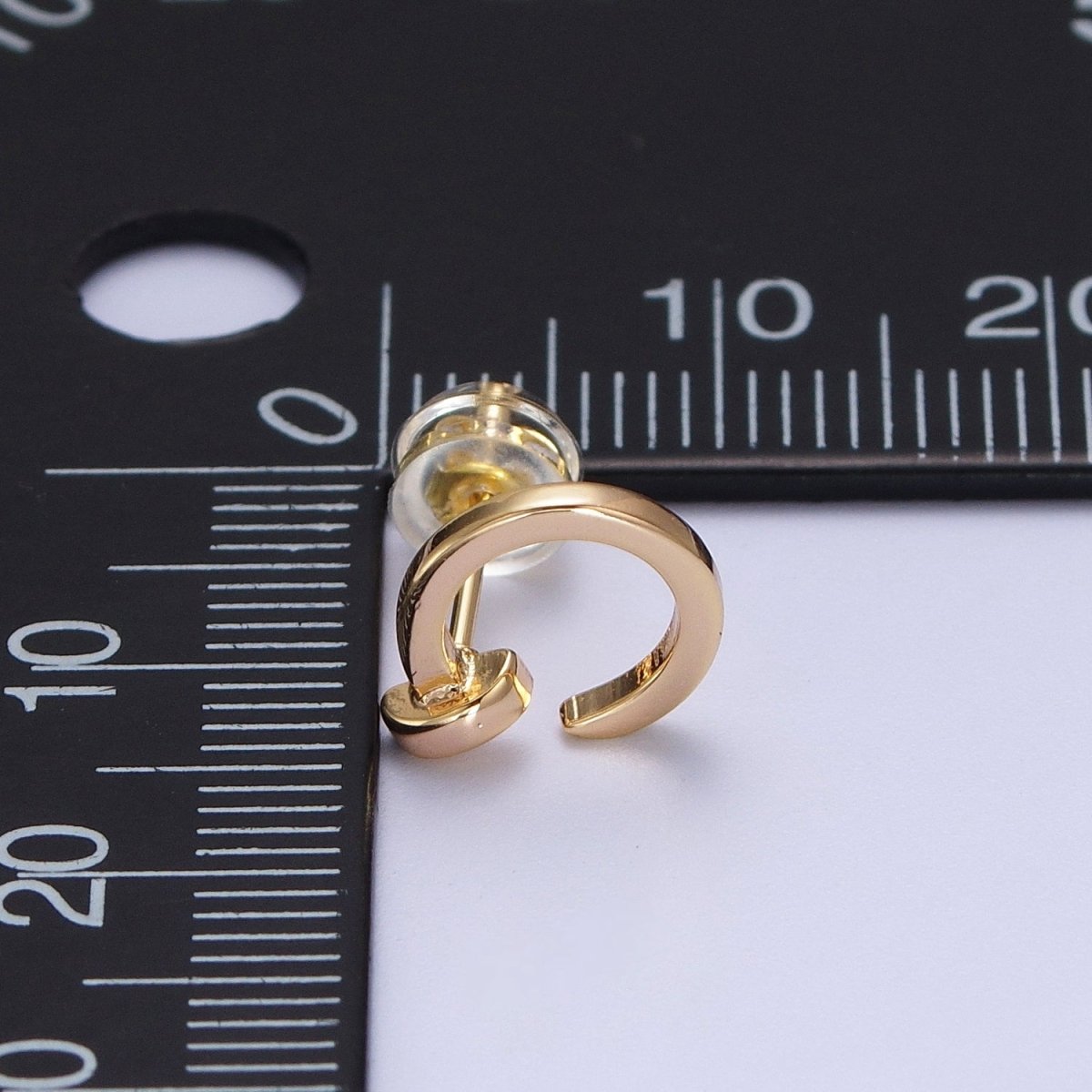 24K Gold plated Spiral Nail Stud Earrings | Y-101 - DLUXCA