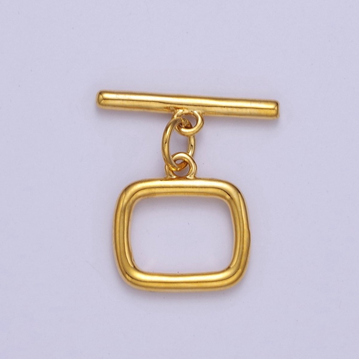 24K Gold plated Square Toggle Clasp, Jewelry Clasp OT Clasp Findings L-717 L-718 L-722 - DLUXCA