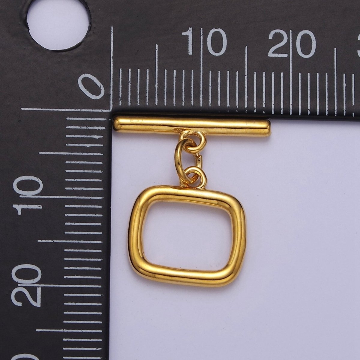 24K Gold plated Square Toggle Clasp, Jewelry Clasp OT Clasp Findings L-717 L-718 L-722 - DLUXCA