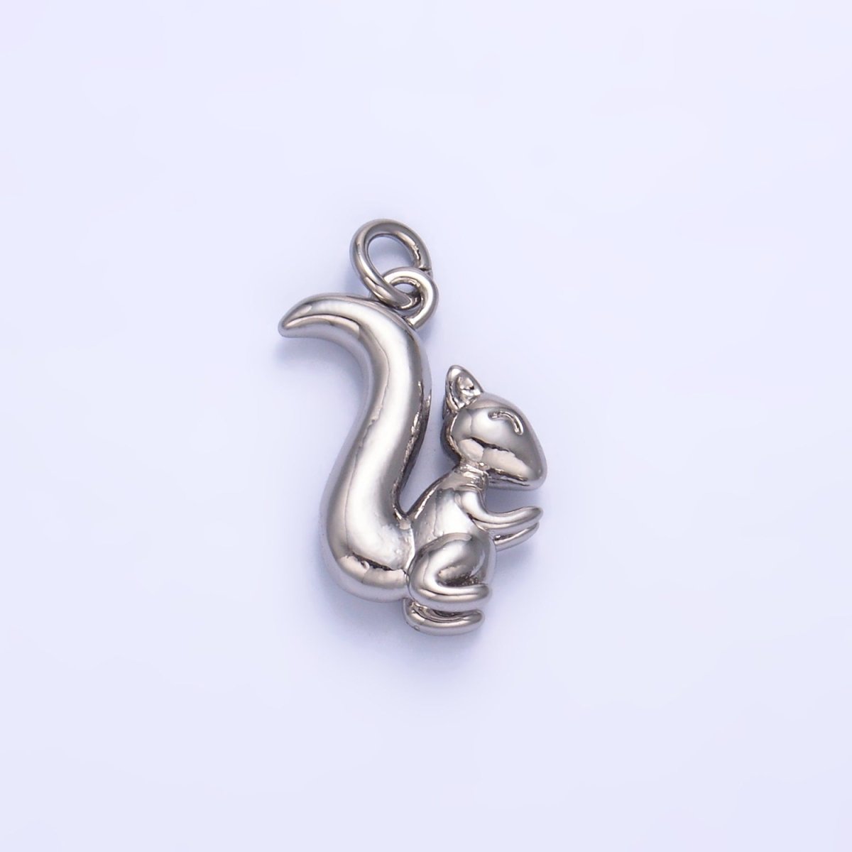24K Gold plated Squirrel Animal 3D Multidimensional Charm in Gold & Silver | W347 - DLUXCA