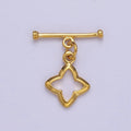24k Gold plated Star Toggle Clasp, Jewelry Clasp OT Clasp Findings L-696 L-697 L-698 - DLUXCA